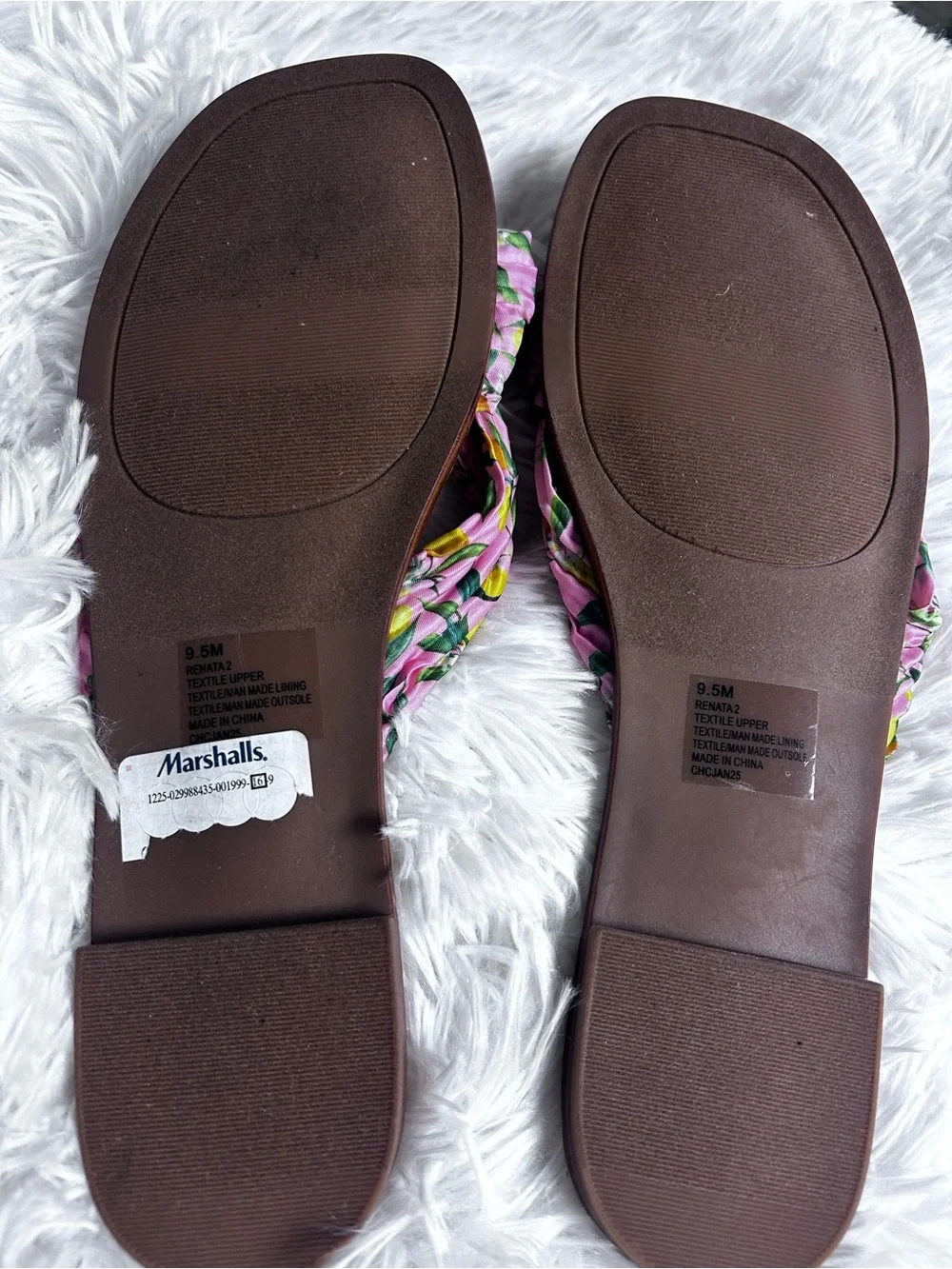 Kenzie Women’s Pink Floral Knot Slide Sandals new Sz 9 1/2